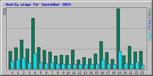 Hourly usage for September 2024