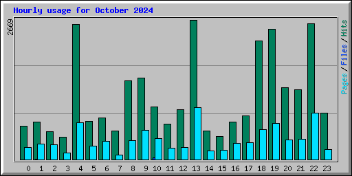 Hourly usage for October 2024