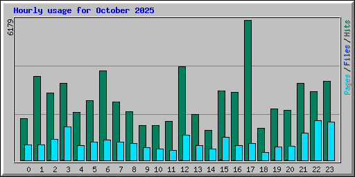 Hourly usage for October 2025